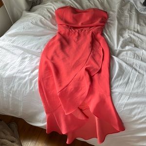 Xscape Crepe Bustier Ruffle Skirt Dress